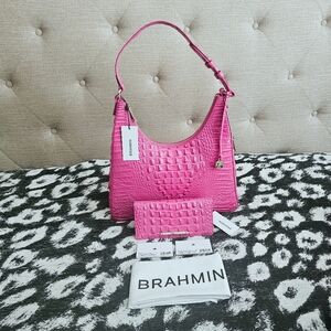 NWT Brahmin PARADISE PINK Tabitha w/Ady Wallet